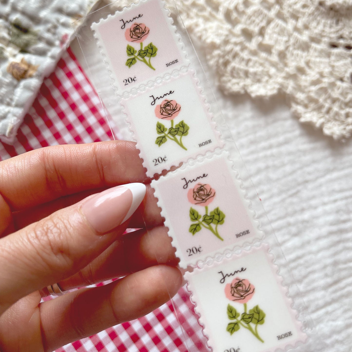 [ Double Sided ] Bookmark UV DTF Decal | Birth Month Flower Stamp