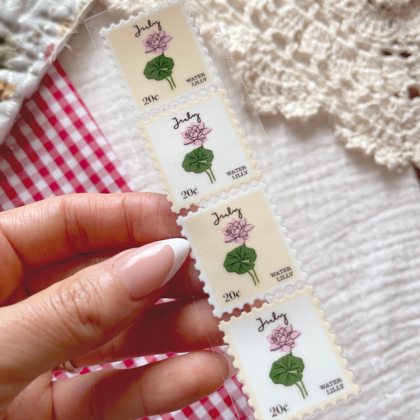 [ Double Sided ] Bookmark UV DTF Decal | Birth Month Flower Stamp