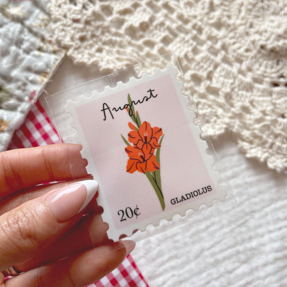 [ Double Sided ] UV DTF Transfer | Birth Month Flower Stamp