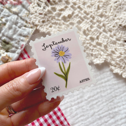 [ Double Sided ] UV DTF Transfer | Birth Month Flower Stamp