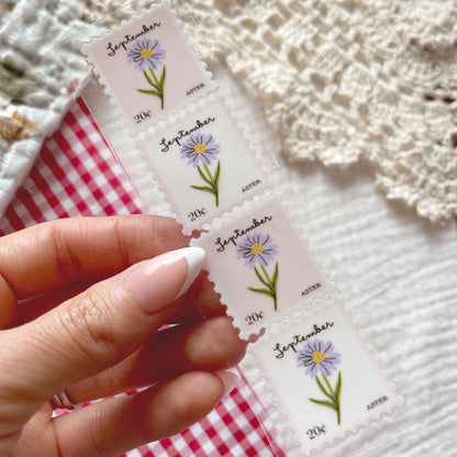[ Double Sided ] Bookmark UV DTF Decal | Birth Month Flower Stamp