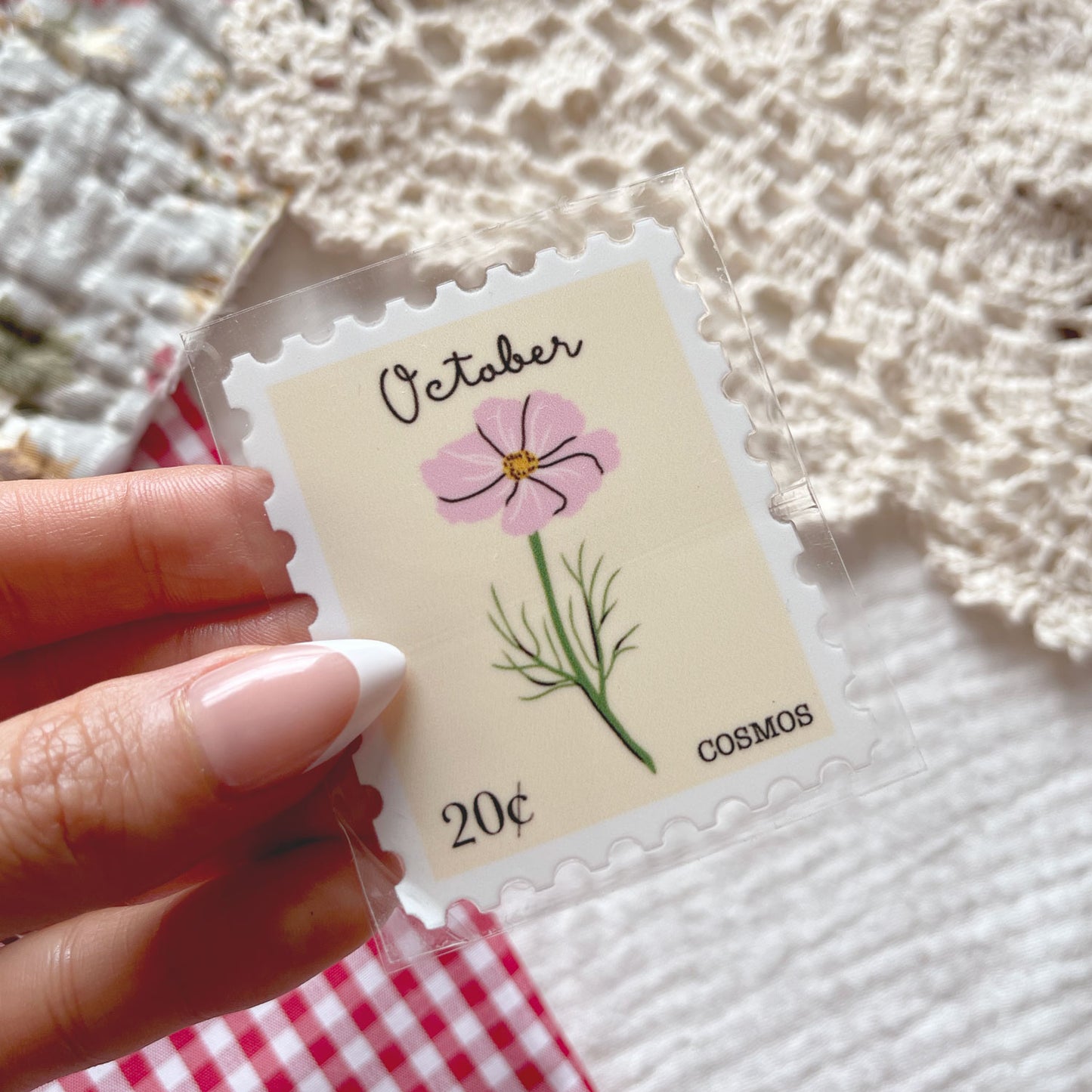 [ Double Sided ] UV DTF Transfer | Birth Month Flower Stamp
