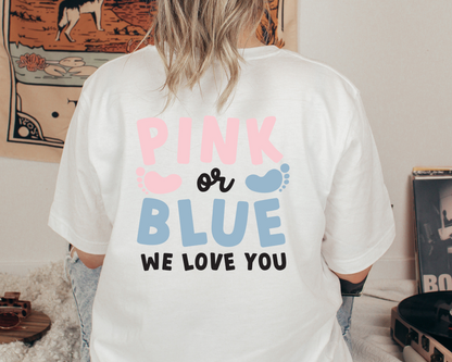 FREE Gender Reveal SVG | Pink Or Blue We Love You SVG