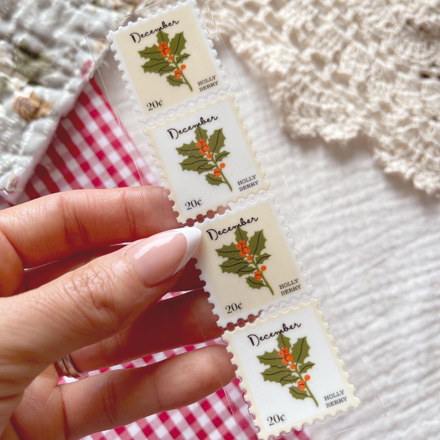 [ Double Sided ] Bookmark UV DTF Decal | Birth Month Flower Stamp