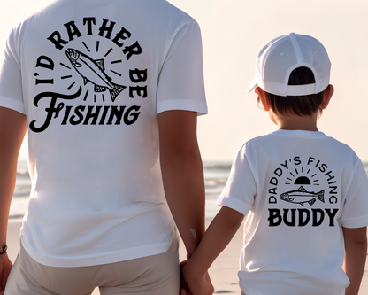 DADDY S FISHING BUDDY. fishing t-shirt design 22952314 Vector Art at  Vecteezy