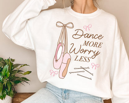 FREE Ballet SVG | Pointe Shoes SVG | Dance More Worry Less SVG