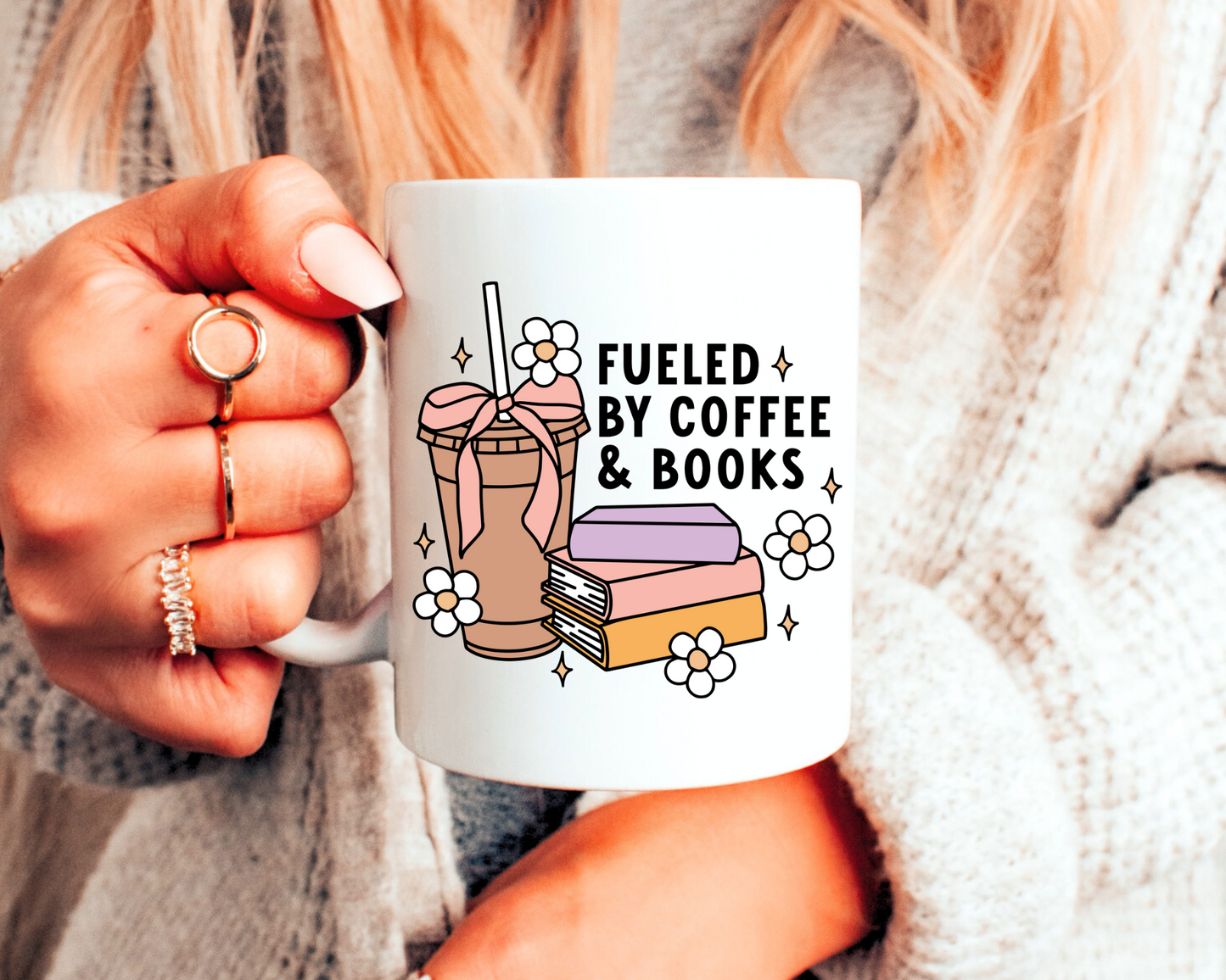 FREE Fueled By Coffee & Books SVG | Book Lovers SVG