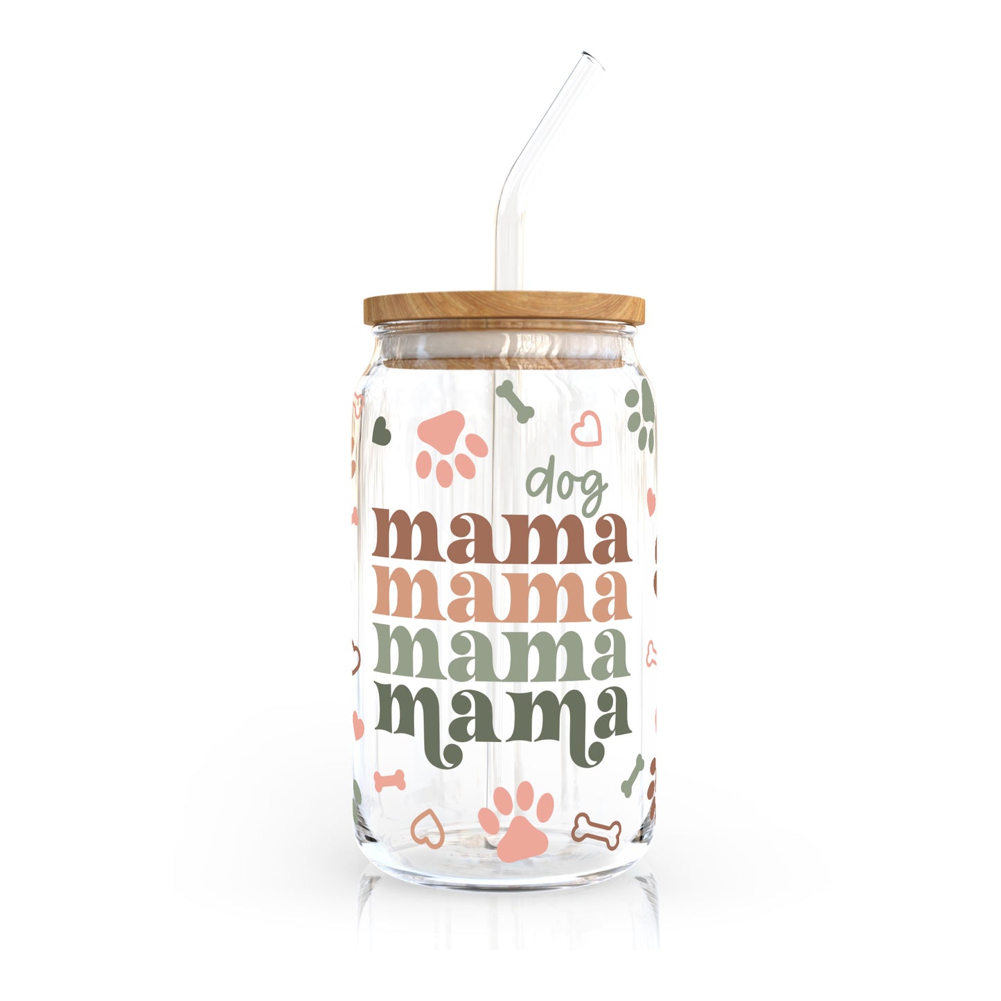 16oz Libbey Can Cup Wrap SVG | Dog Mama SVG