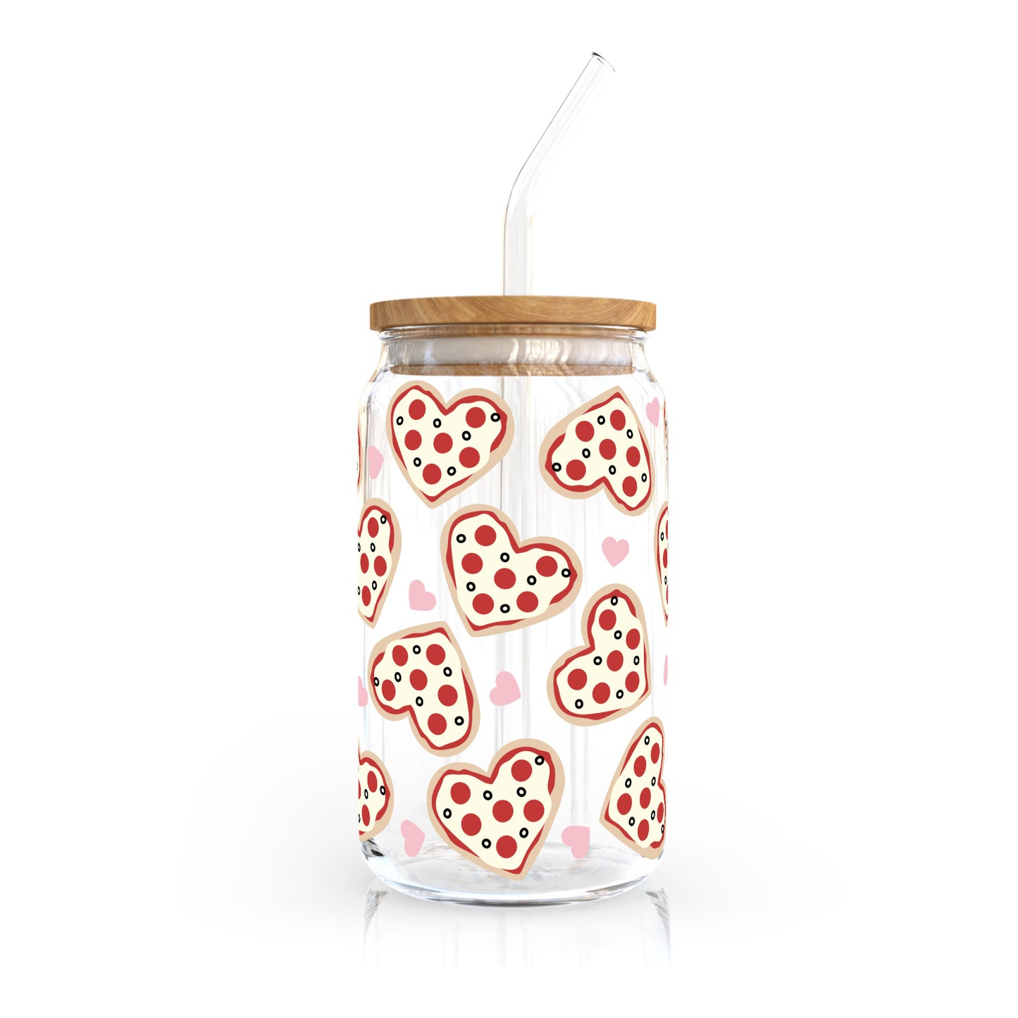 16oz Libbey Can Cup Wrap SVG | Heart Pizza SVG