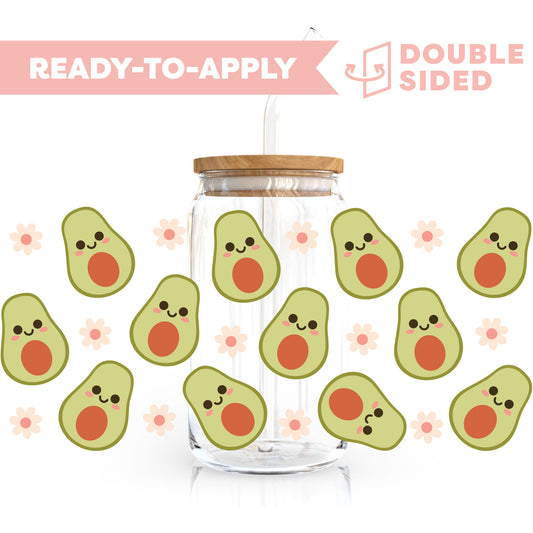 [ Double Sided ] Bookmark UV DTF Decal | Kawaii Avocado