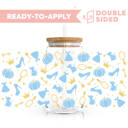 [ Double Sided ] 16oz Cup UV DTF Decal | Cinderella