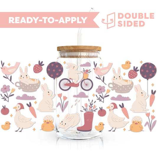 [ Double Sided ] Bookmark UV DTF Decal | Cottage Core Bunny