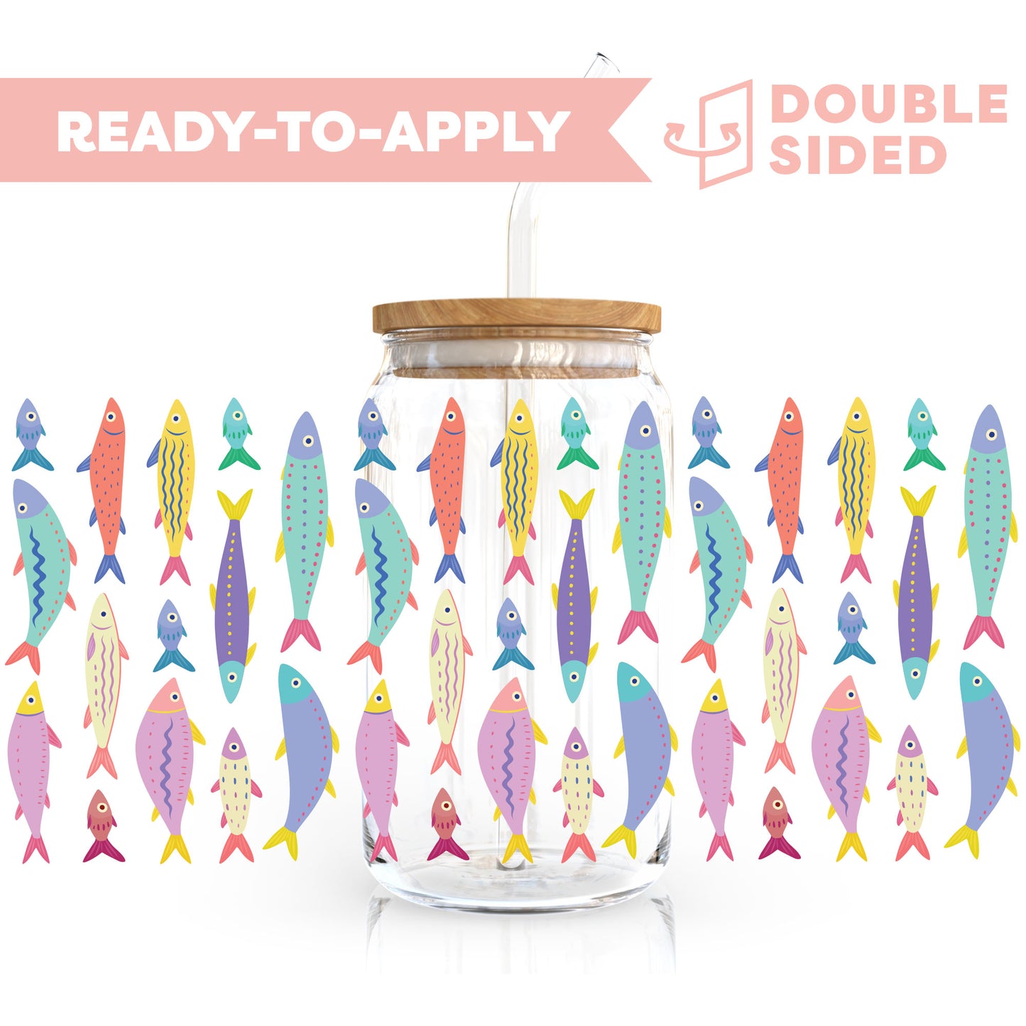 [ Double Sided ] 16oz Cup UV DTF Decal | Hello Sardine