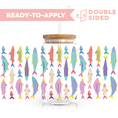 [ Double Sided ] 16oz Cup UV DTF Decal | Hello Sardine