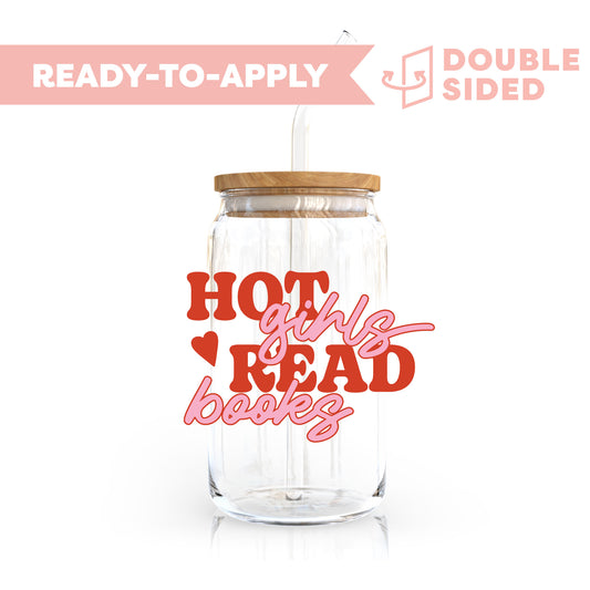 [ Double Sided ] UV DTF Transfer | Hot Girls Read Books