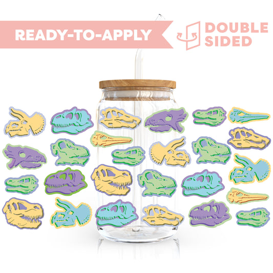 [ Double Sided ] 16oz Cup UV DTF Decal | Pop Dino