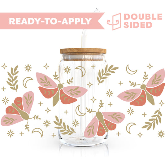 [ Double Sided ] 16oz Cup UV DTF Decal | Mystic Moth