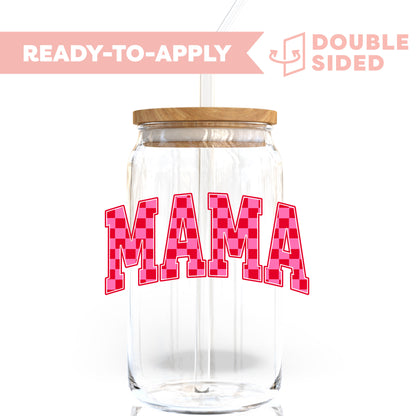 [ Double Sided ] UV DTF Transfer | Red x Pink MAMA