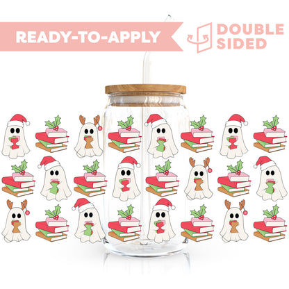 [ Double Sided ] 16oz Cup UV DTF Decal | Spooky Christmas