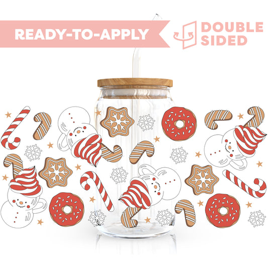 [ Double Sided ] 16oz Cup UV DTF Decal | Cozy Christmas Treat