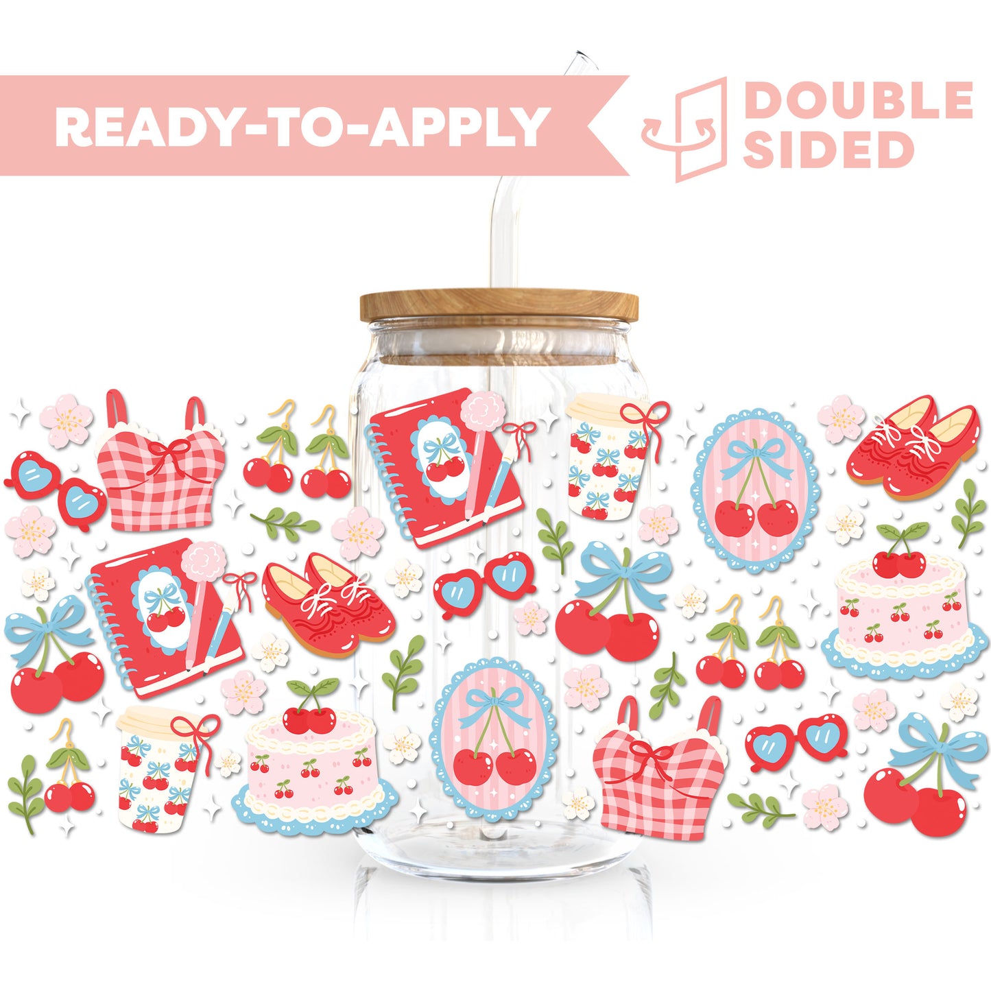 [ Double Sided ] 16oz Cup UV DTF Decal | Girlhood x Cherry