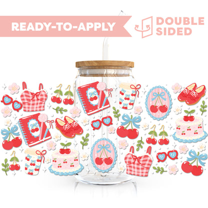 [ Double Sided ] 16oz Cup UV DTF Decal | Girlhood x Cherry