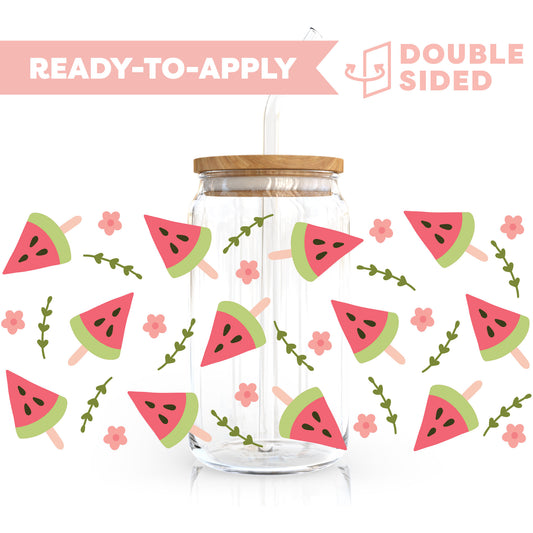 [ Double Sided ] 16oz Cup UV DTF Decal | Summer Watermelon