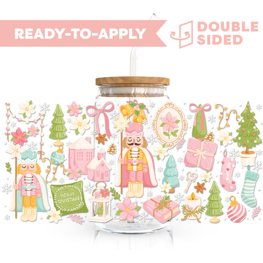 [ Double Sided ] 16oz Cup UV DTF Decal | Dreaming Of a Nutcracker