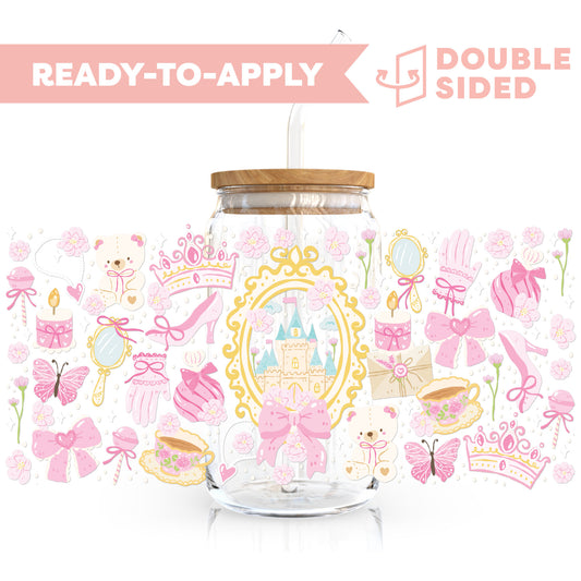 [ Double Sided ] 16oz Cup UV DTF Decal | Coquette Princess