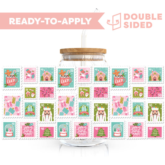 [ Double Sided ] 16oz Cup UV DTF Decal | Holiday Express
