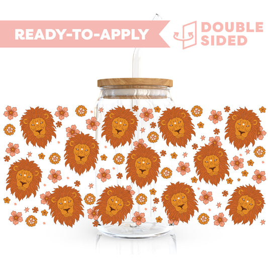 [ Double Sided ] 16oz Cup UV DTF Decal | Celestial Lion