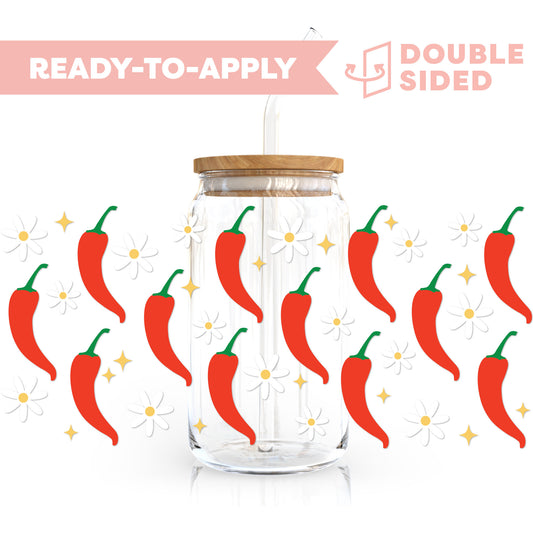 [ Double Sided ] 16oz Cup UV DTF Decal | Red Pepper 🌶️
