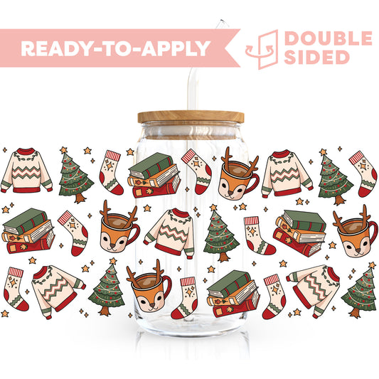 [ Double Sided ] 16oz Christmas Cup Decal  | Cozy Winter Time