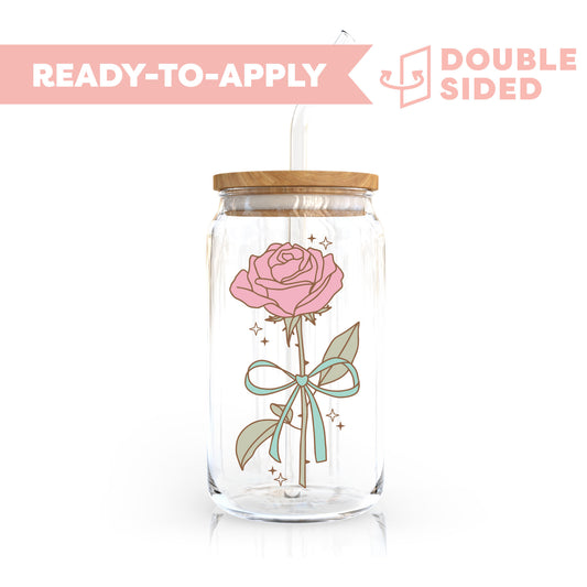 [ Double Sided ] UV DTF Transfer | Coquette Rose
