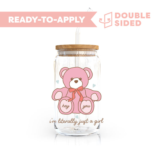 [ Double Sided ] UV DTF Transfer | Romantic Teddy Bear