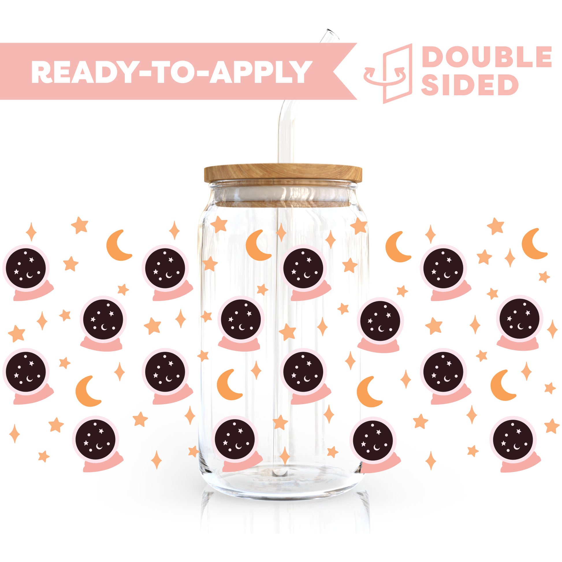 [ Double Sided ] 16oz Cup UV DTF Decal | Fortune Teller