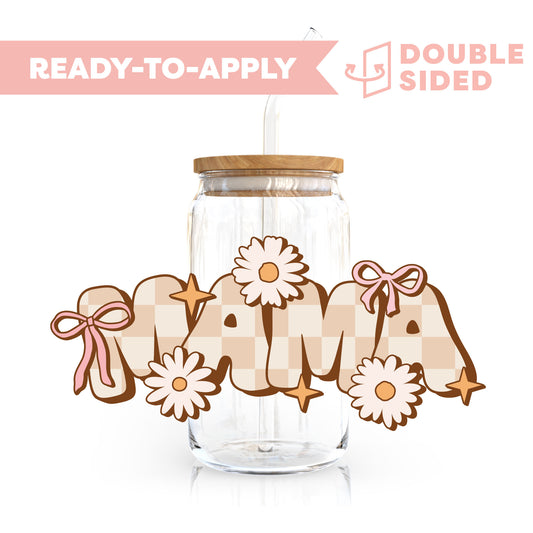 [ Double Sided ] UV DTF Transfer | Cute MAMA