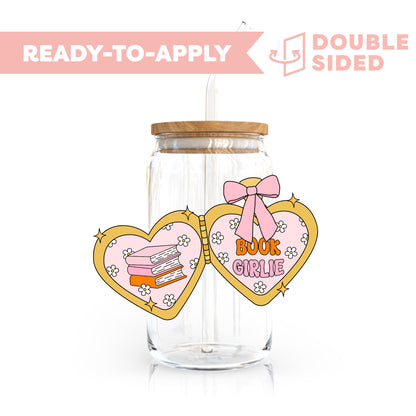 [ Double Sided ] UV DTF Transfer | Book Girlie Locket 