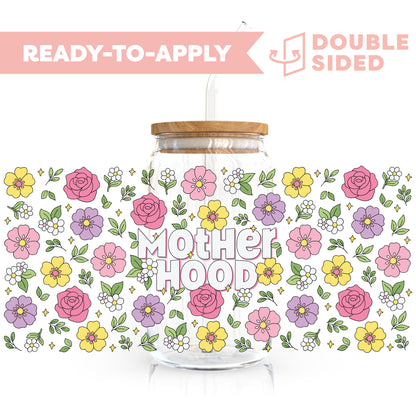 [ Double Sided ] 16oz Cup UV DTF Decal | Motherhood Floral