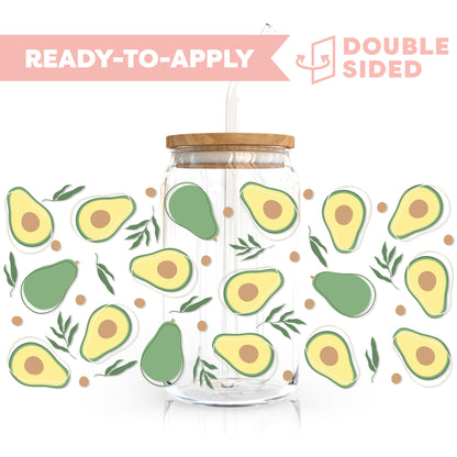 [ Double Sided ] 16oz Cup UV DTF Decal | Avocado