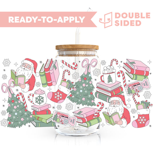 [ Double Sided ] 16oz Cup UV DTF Decal | Merry & Bookish
