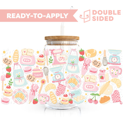 [ Double Sided ] 16oz Cup UV DTF Decal | Coquette Kitchen