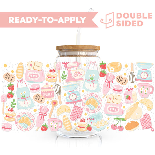 [ Double Sided ] 16oz Cup UV DTF Decal | Coquette Kitchen