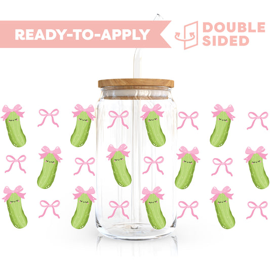 [ Double Sided ] 16oz Cup UV DTF Decal | Coquette Pickles