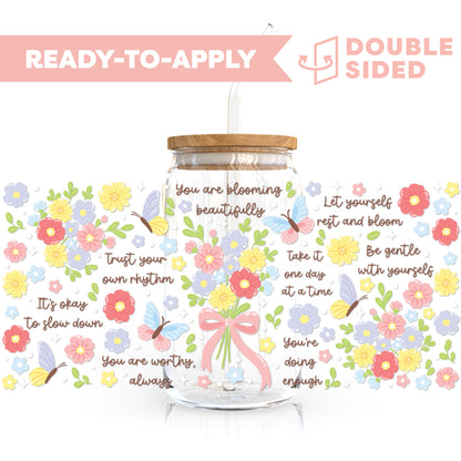 [ Double Sided ] 16oz Cup UV DTF Decal | Worthy Affirmation)