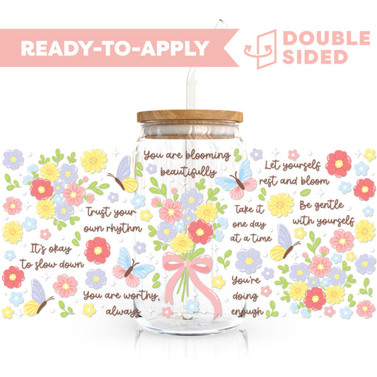 [ Double Sided ] 16oz Cup UV DTF Decal | Worthy Affirmation)