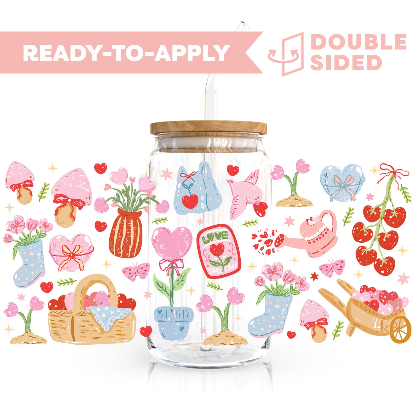 [ Double Sided ] 16oz Cup UV DTF Decal | You're Darling
