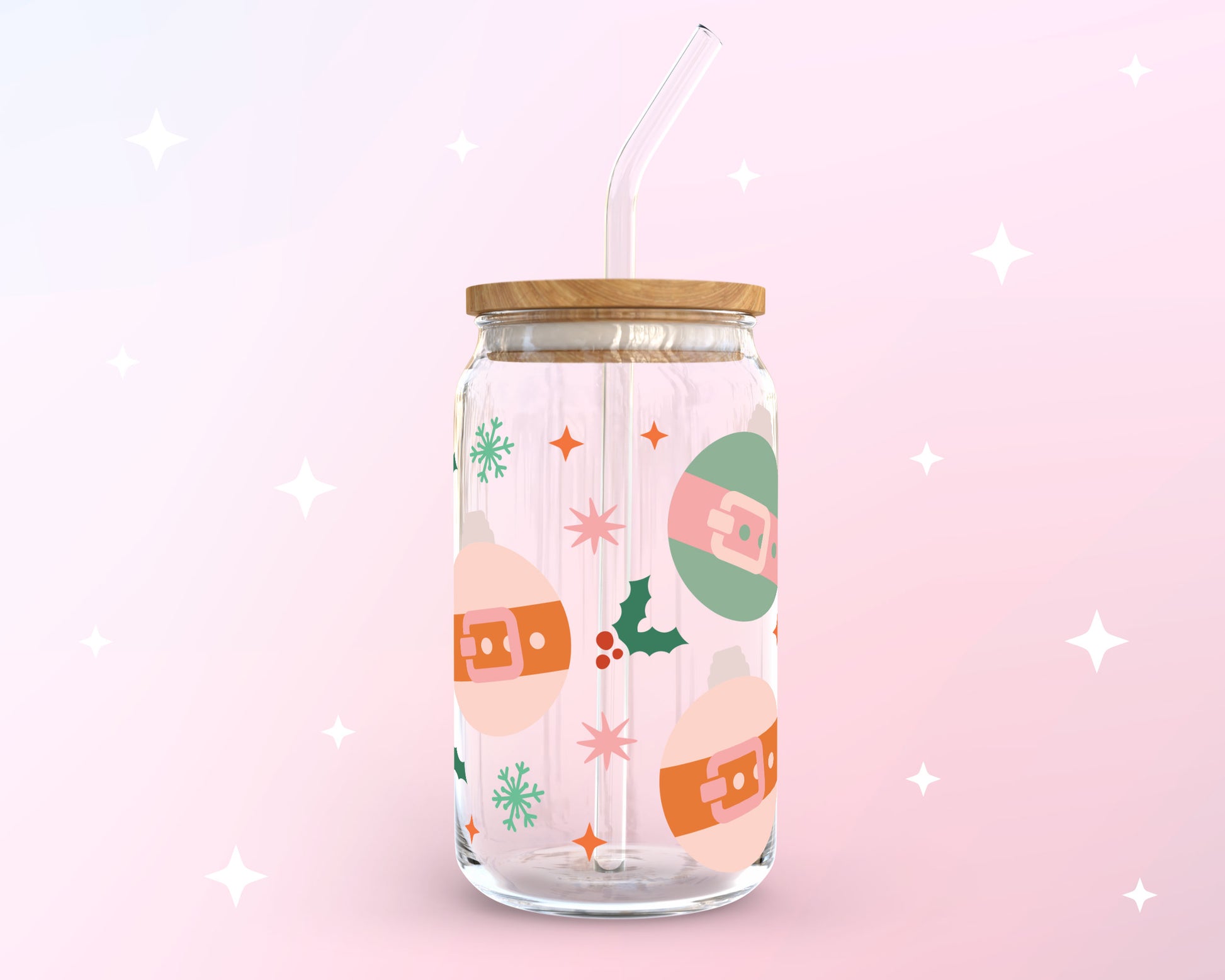 16oz Libbey Can Cup Wrap  Santa Ornament SVG – Caluya Design