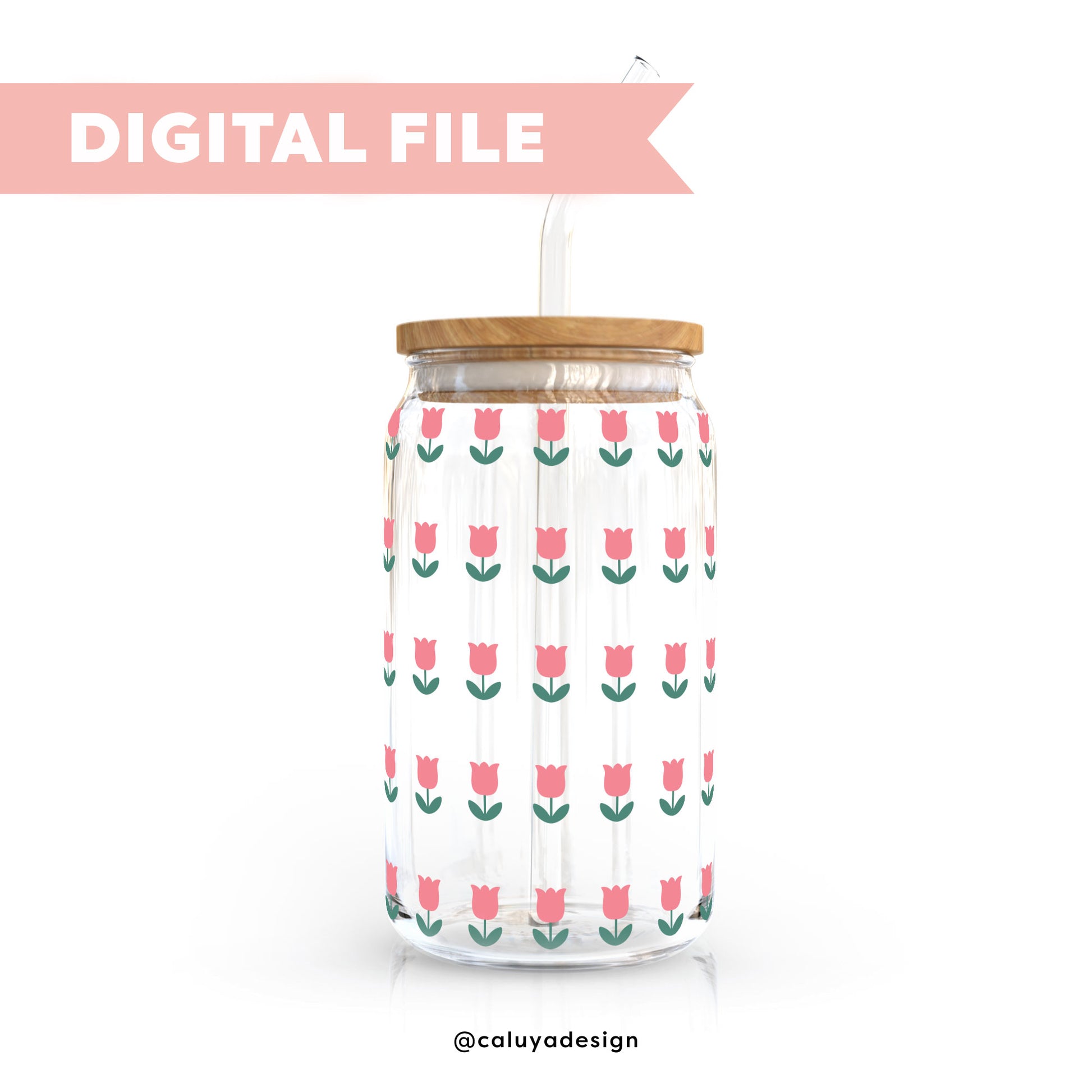 16oz Libbey Can Wrap SVG | Tiny Tulips