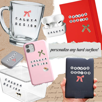 [ Double Sided ] Letter Sticker Sheet | Circle Letter Beads